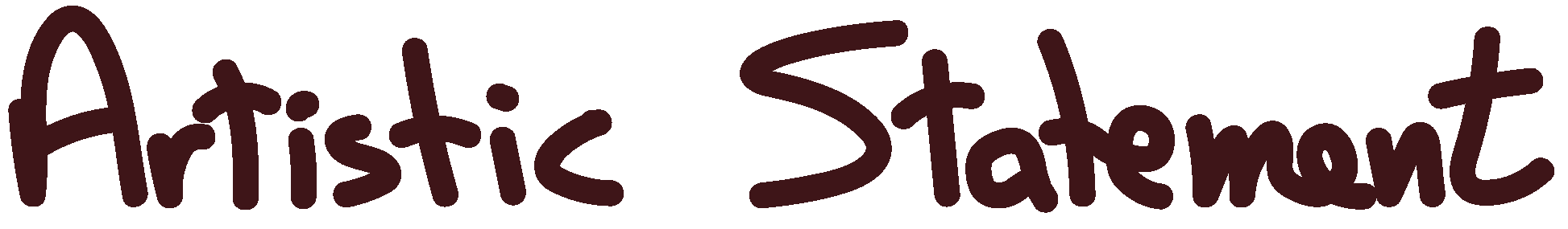 Artistic Statement - in handwriting